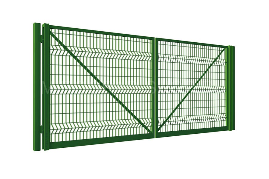 Распашные ворота ZAIGER RV-2 Light (5000х2500), заборная панель