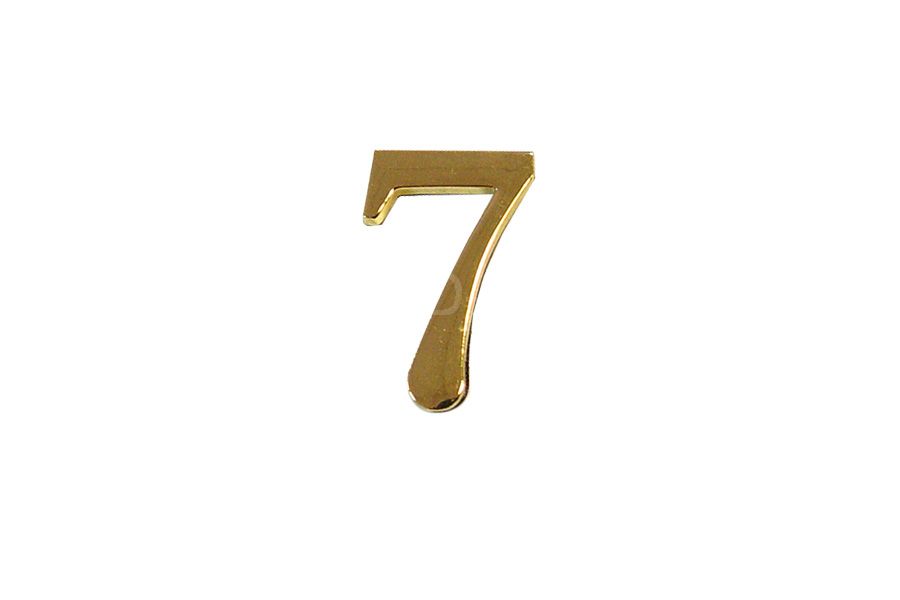Цифра дверная «7», латунь